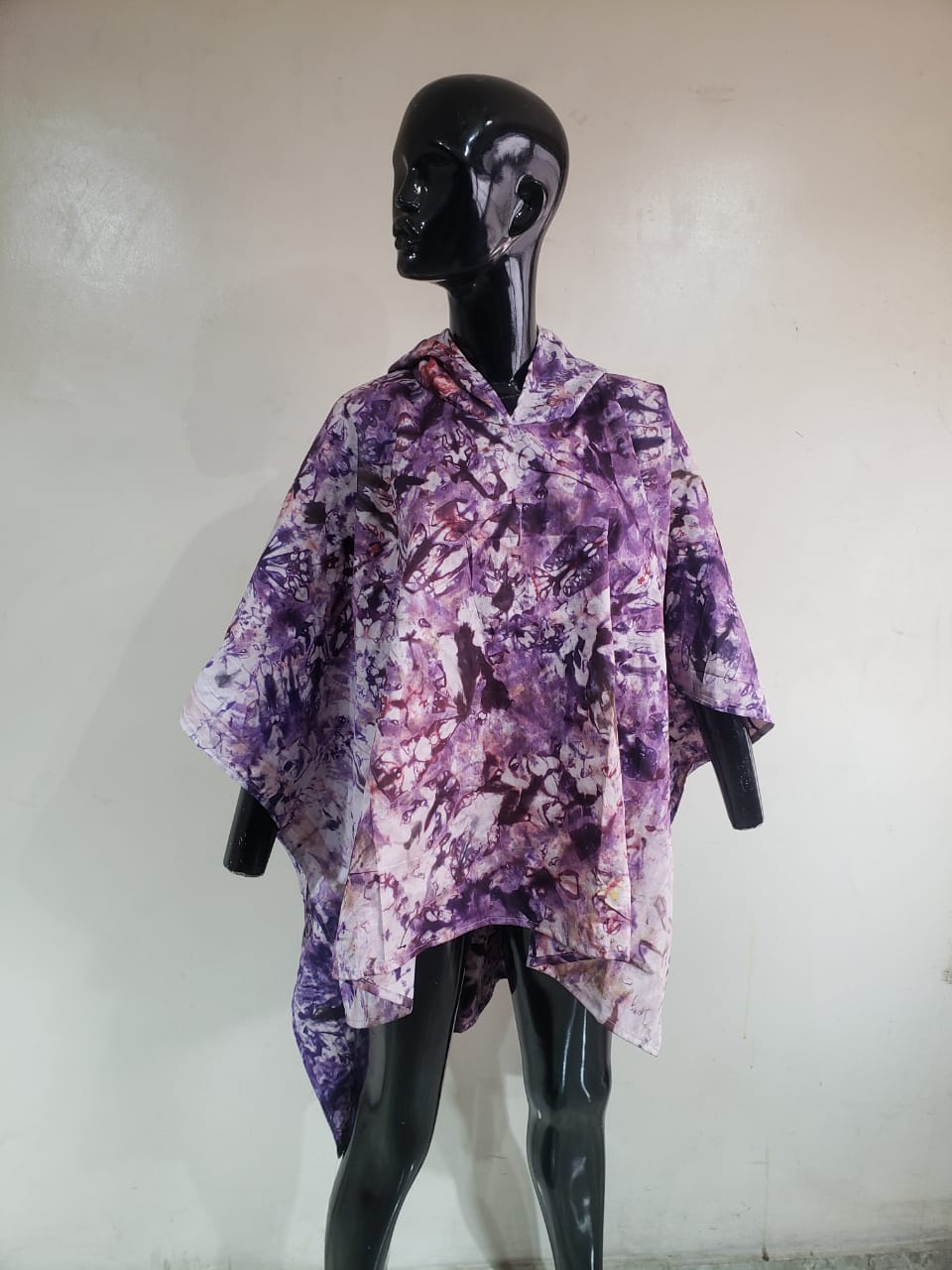 Hooded Ankara Poncho