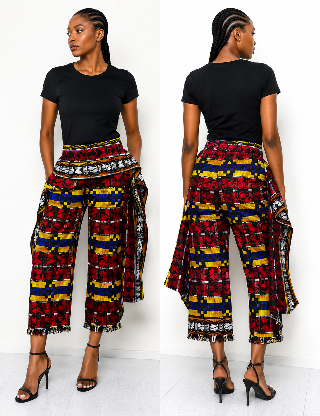 Zuri Pants | Three-Quarter Wide Leg Pants